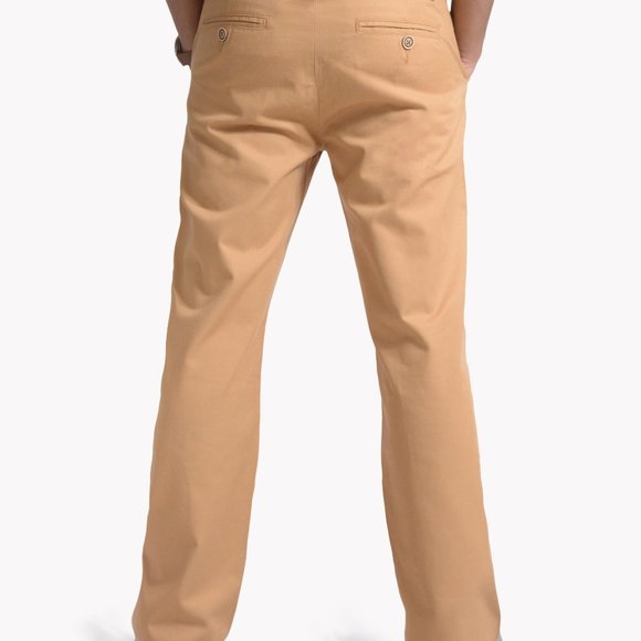 OLGYN Men’s Mustard Chino Pant Straight Pocket - Picture 2 of 4